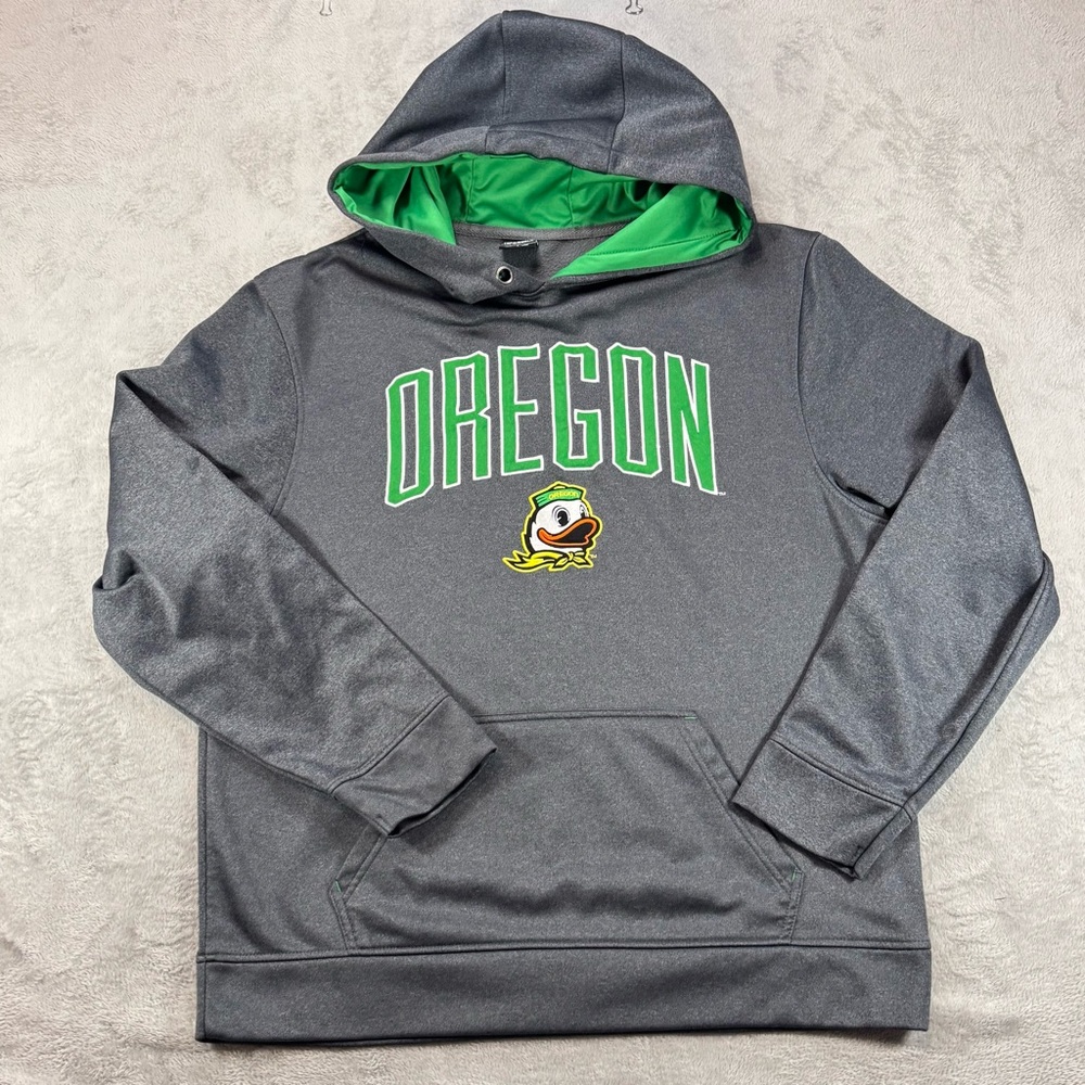 University Of Oregon Ducks Gray Hoodie Size Large By Top Of The World